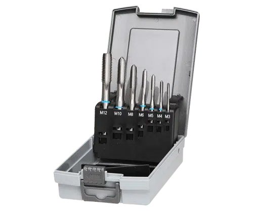 Labor Machinetapset DIN371/376 HSS-Cobalt doorlopende gaten 7-delig M3-M12