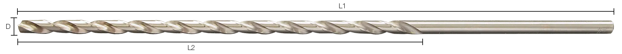 Labor metaalboor DIN1869 HSS-G geslepen extra lang 1 Labor metaalboor DIN1869 HSS-G geslepen extra lang