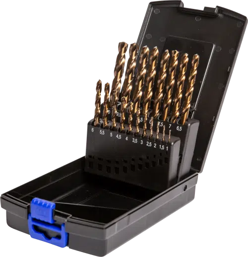 Labor RoseBox Metaalborenset DIN338 HSS-Co Cobalt 5% 19-delig 1-10mm x0.5mm