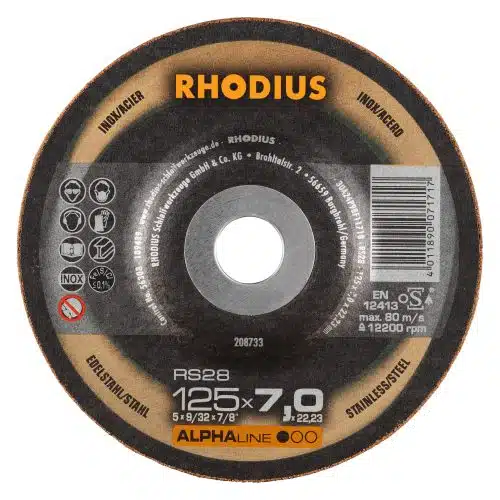 RS28 125x7,0 Alphaline inox/staal
